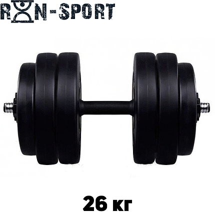 Гантель розбірна композитна домашня гантель пластикова для тренувань RN Sport Dumbbells ABS 26 кг, фото 1