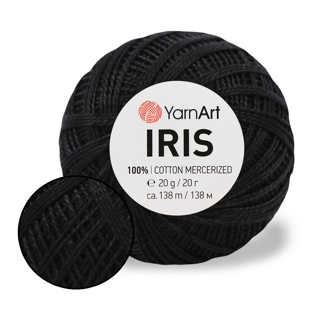 YarnArt IRIS, Чорний №935, фото 1