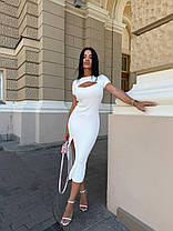 Жіноча сукня по фігурі літня машинна вʼязка Smmk9461, фото 3