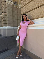 Жіноча сукня по фігурі літня машинна вʼязка Smmk9461, фото 4