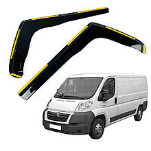 Дефлектори вікон (вітровики) для PEUGEOT Boxer II/III 2006+ вставні (HAWK)