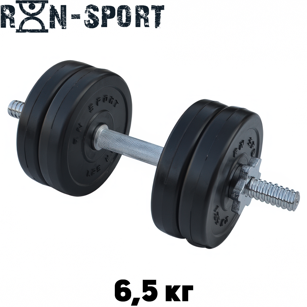 Гантель розбірна композитна домашня гантель пластикова для тренувань RN Sport Dumbbells ABS 6,5 кг