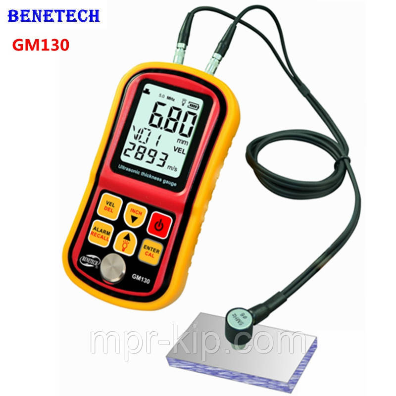 Ультразвуковий товщиномір Benetech GM130 (1,0-300 мм) (зон швидкості звуку від 1000 до 9999 м/с) 5 МГц