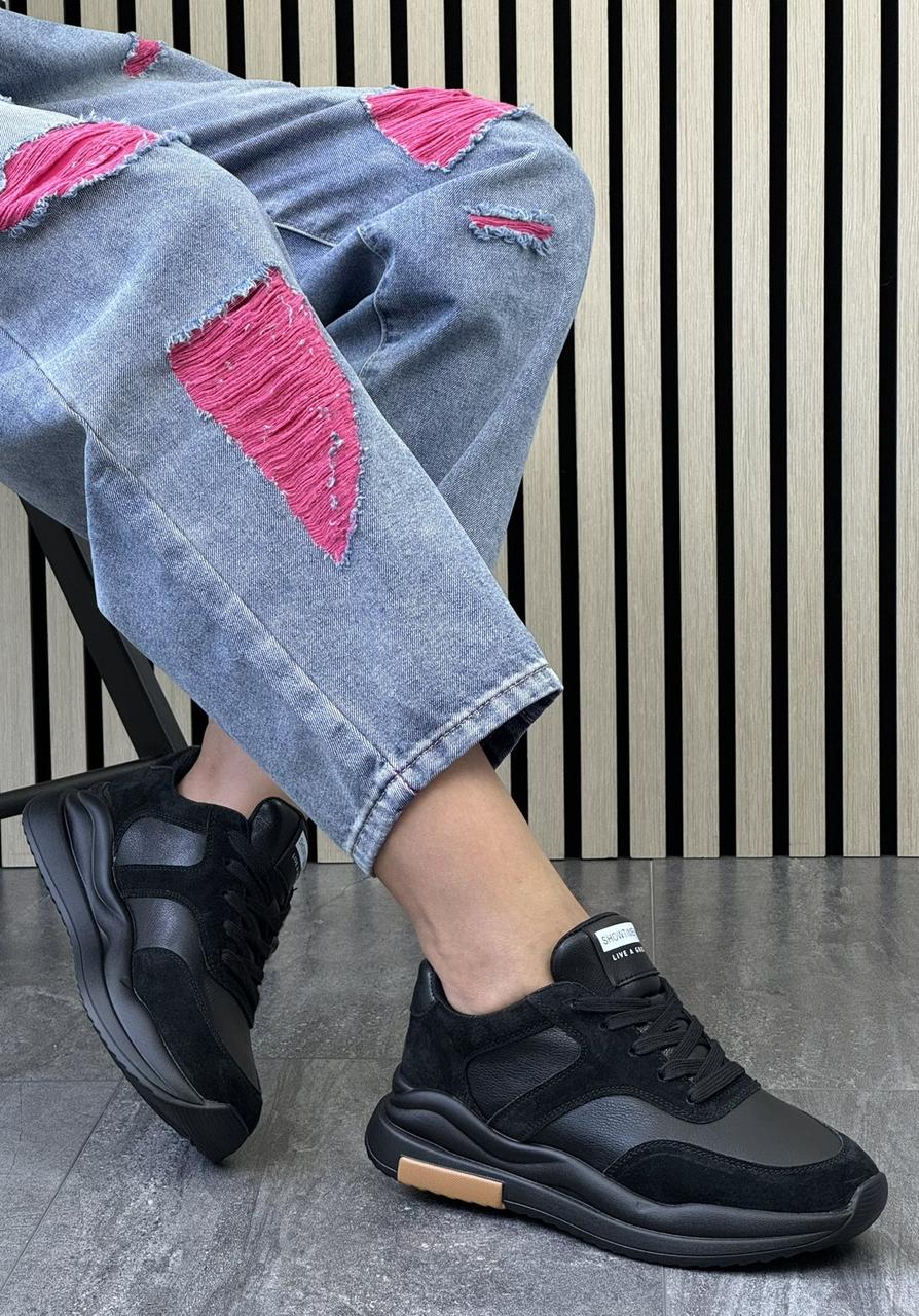 Кросівки жіночі 6 пар у ящику чорного кольору 36-41, фото 1