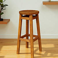 Стілець ПАБ Табурет Комфорт Високий Барний Дерев'яний з дерева Вільха Для Барної стійки, Кав'ярні 75 см