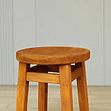 Стілець ПАБ Табурет Комфорт Високий Барний Дерев'яний з дерева Вільха Для Барної стійки, Кав'ярні 75 см, фото 3