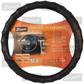 Чохол на кермо "M" (37-38см) чорний Elegant 105510