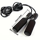 Скакалка для фітнесу RDX, Чорна / Тренувальна скакалка / Скакалка для тренувань, фото 7