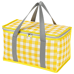 Термосумка з ручками, 14л, 36x33x22см, Жовтий / Сумка холодильник / Термосумка для їжі / Сумка термос