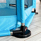 Манеж дитячий з м'яким дном, Блакитний / Манеж майданчик для дітей / Ігровий манеж / Дитячий манеж складаний, фото 4