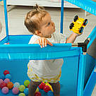 Манеж дитячий з м'яким дном, Блакитний / Манеж майданчик для дітей / Ігровий манеж / Дитячий манеж складаний, фото 5