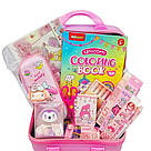 Шкільний набір канцтоварів у валізі, Рожевий / Набір першокласника / Набір канцелярії для дітей, фото 5