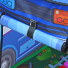 Дитячий намет 110*70*70 см Поліцейська машина, Синій / Ігровий намет для дітей / Дитячий намет складний, фото 6