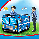 Дитячий намет 110*70*70 см Поліцейська машина, Синій / Ігровий намет для дітей / Дитячий намет складний, фото 7