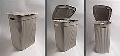 Кошик для білизни з кришкою з ручками 40 л.  ELIF PLASTIK UN-319