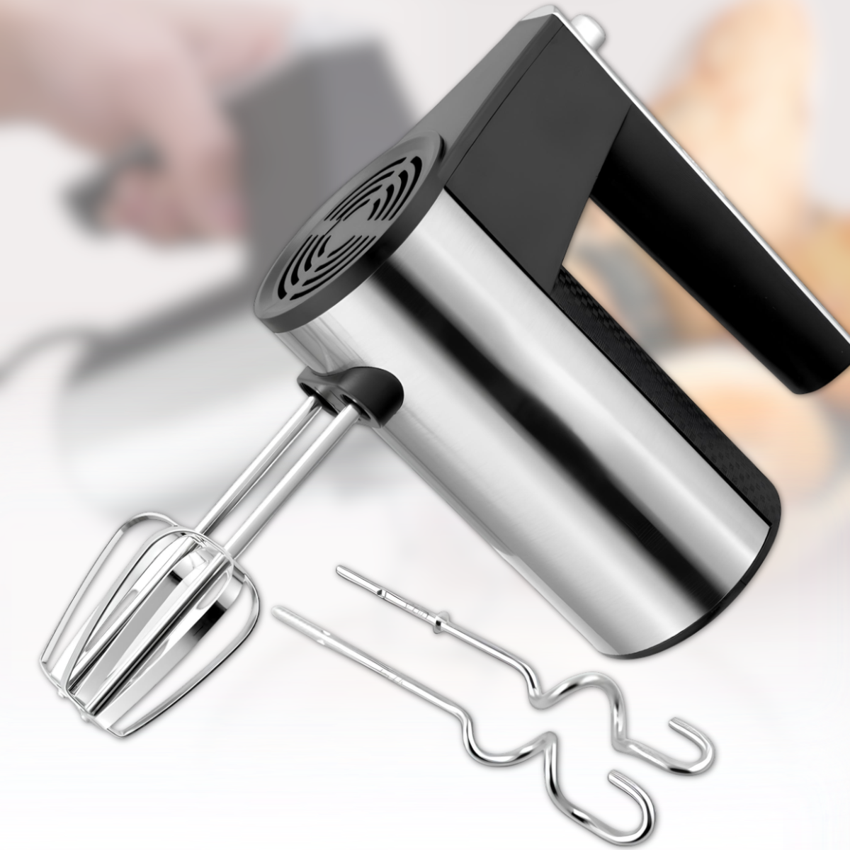 Міксер 600W з 2 насадками на 5 швидкостей Domotec MS-6690, фото 1