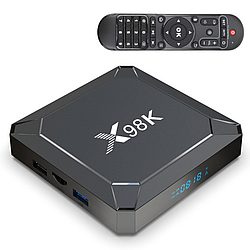 Смарт ТБ приставка 4K, 4-32 GB + пульт, TV-BOX X98K / Приставка для телевізора / Андроїд медіаплеєр