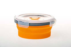Контейнер TRAMP складаний силіконовий з кришкою защіпкою 800мл, Помаранчевий