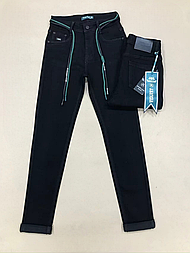 Жіночі джинси скіні в напівбатальному розмірі в черному кольорі