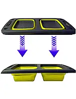 Дошка-друшляк силіконова складана миска-трансформер для овочів та фруктів 2 шт в одному