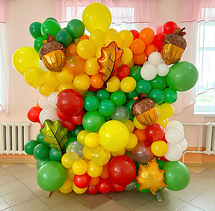 Стіна з кульок Осінь (164 кульки) | 1 вересня