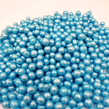 Рисові кульки глазуровані перламутрові Блакитні Slado 50 г (фасування)