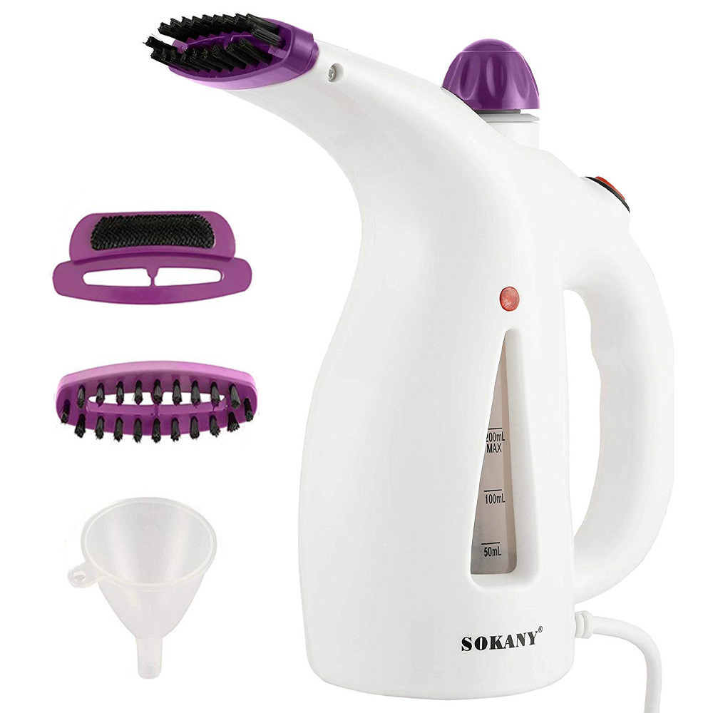 Ручний відпарювач для одягу ZJ-668 потужність 800 Вт бак 200 мл із двома насадками, вертикальна праска, фото 1