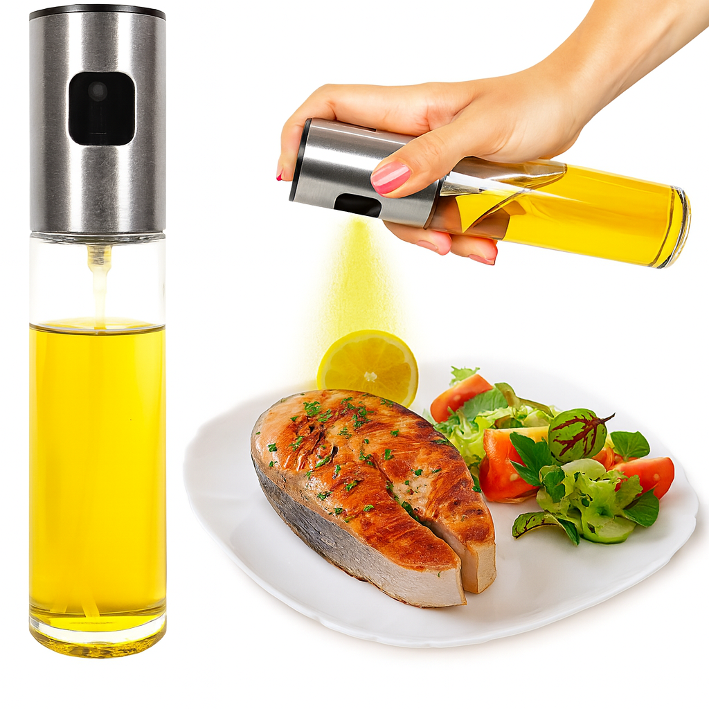 Спрей-дозатор для кулінарних масел та оцту. Універсальний кухонний розпилювач, фото 1