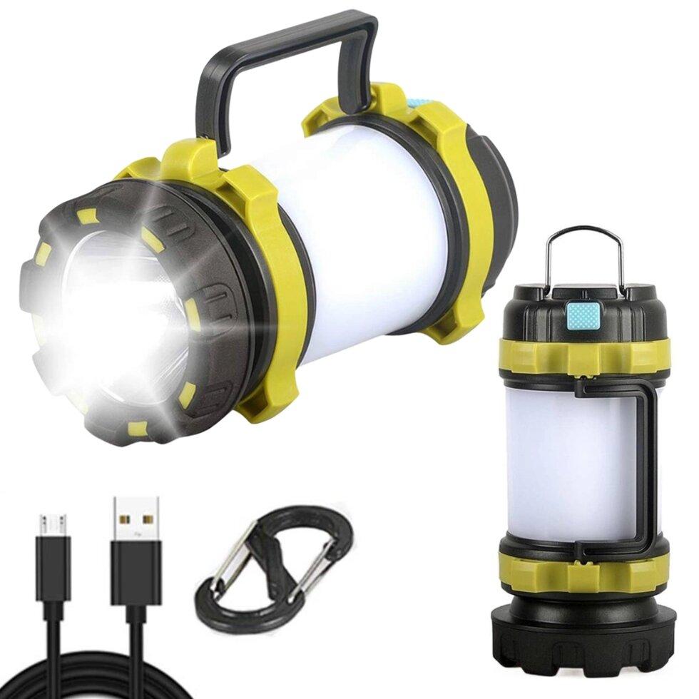 Ліхтарик акумуляторний для Power Bank 3000 mAh, світлодіодний кемпінговий із тривалим часом роботи та, фото 1