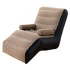 Надувний S-подібний лінивий диван 140x85x80 см до 100 кг із підголівником для відпочинку вдома та на вулиці, фото 3