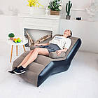 Надувний S-подібний лінивий диван 140x85x80 см до 100 кг із підголівником для відпочинку вдома та на вулиці, фото 5