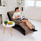 Надувний S-подібний лінивий диван 140x85x80 см до 100 кг із підголівником для відпочинку вдома та на вулиці, фото 6