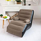 Надувний S-подібний лінивий диван 140x85x80 см до 100 кг із підголівником для відпочинку вдома та на вулиці, фото 7