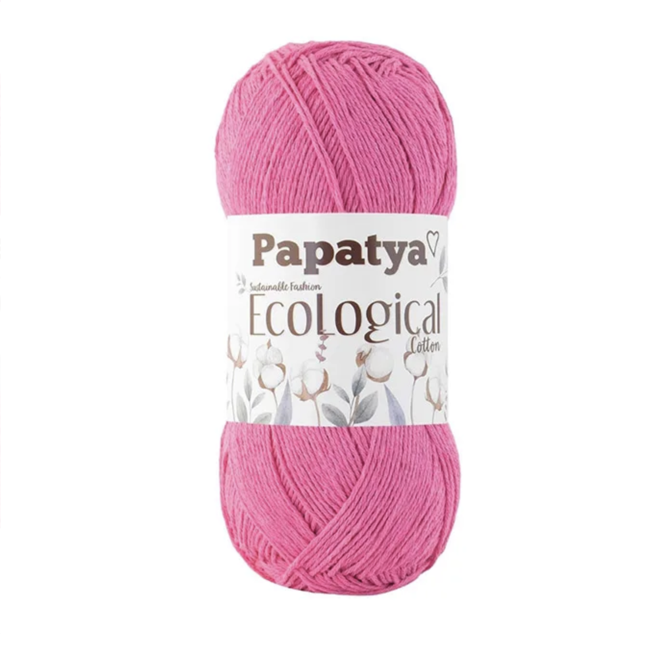 PAPATYA ECOLOGICAL COTTON (Папатя Еколоджикал Коттон) №404 рожевий (Пряжа бавовна, нитки для в'язання), фото 1