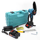 Акумуляторна ланцюгова пила 24 В, 1500 мА·год, TL 0600 з кейсом і 2 акумуляторами для зручних і безпечних, фото 9