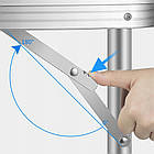 Складаний стіл для пікніка з 4 стільцями 120x70x60 см коричневий туристичний розкладний для кемпінгу та відпочинку, фото 5