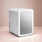 Холодильник для автомобіля з дзеркалом і підсвіткою, 20 л, жовтий, стильний і функціональний для поїздок, фото 10