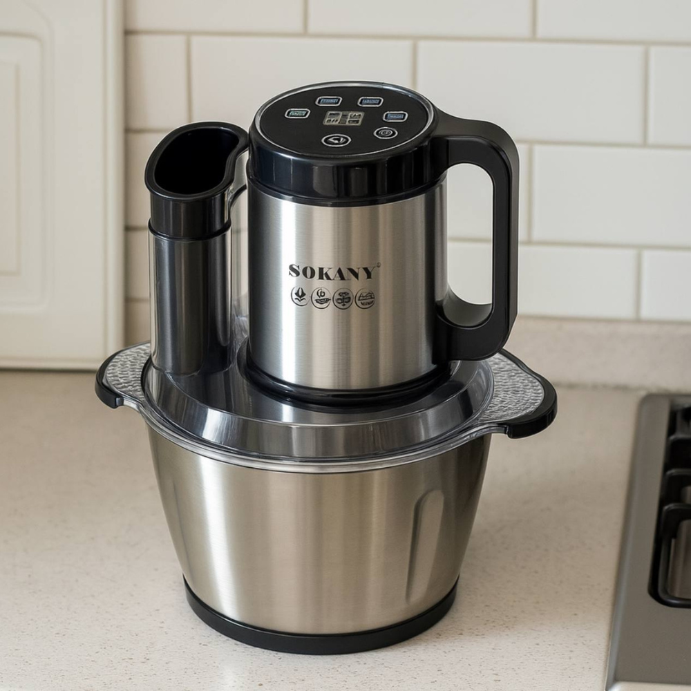 Багатофункціональний блендер 800 Вт 5.5 л SK-06036 з насадками для подрібнення та змішування продуктів, фото 1