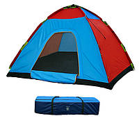 Намет автоматичний 6-місний 230х230 см швидкого збирання для походів і сімейних виїздів на природу