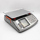 Настільні торговельні ваги 50 кг мережа/акумулятор із великим дисплеєм і функцією тарування, фото 6