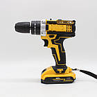 Бездротовий шурупокрут-дриль акумуляторний з набором інструментів і двома АКБ для домашнього ремонту, фото 3