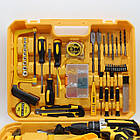 Бездротовий шурупокрут-дриль акумуляторний з набором інструментів і двома АКБ для домашнього ремонту, фото 7