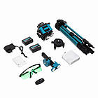 Лазерний рівень 4D на 16 ліній зі штативом і пультом у кейсі професійний нівелір для будівельних робіт, фото 3