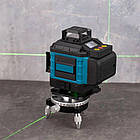 Лазерний рівень 4D на 16 ліній зі штативом і пультом у кейсі професійний нівелір для будівельних робіт, фото 5