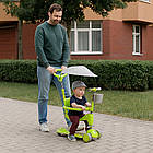 Дитячий самокат із сидінням 5 в 1, до 90 кг, зелений, універсальний для прогулянок та активного відпочинку, фото 8