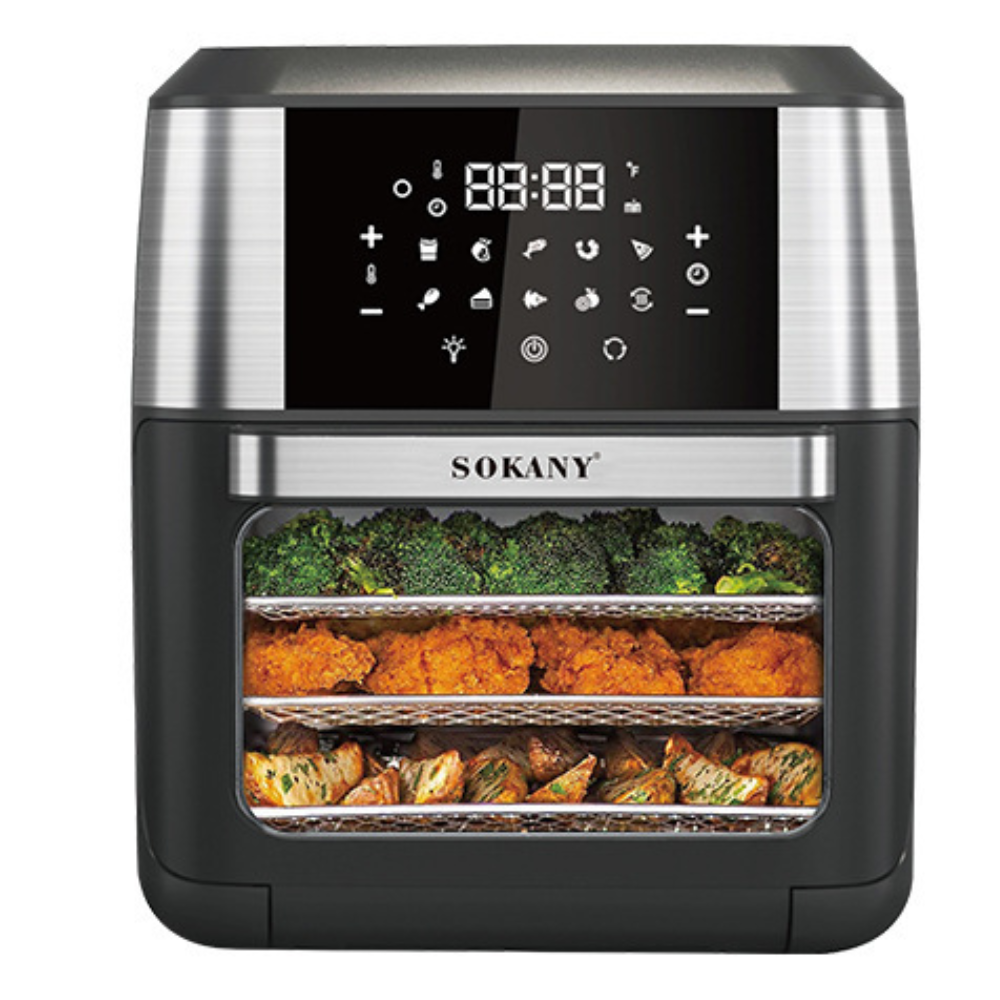 Аерогриль-фритюрниця 1800 Вт, 12 л, SK-ZG-8029 для готування без олії, мультипіч із функцією фритюру, фото 1
