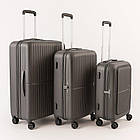 Комплект валіз 3в1, рожевий, стильні та міцні для зручних і комфортних подорожей, фото 2