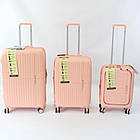 Комплект валіз 3в1, рожевий, стильні та міцні для зручних і комфортних подорожей, фото 3