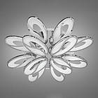 Світлодіодна люстра 190 Вт колір каркасу хром на пульті д/к з діммером та підсвічуванням основи D-9101/8+4HR LED 3color dimmer, фото 3