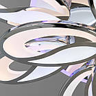 Світлодіодна люстра 190 Вт колір каркасу хром на пульті д/к з діммером та підсвічуванням основи D-9101/8+4HR LED 3color dimmer, фото 5